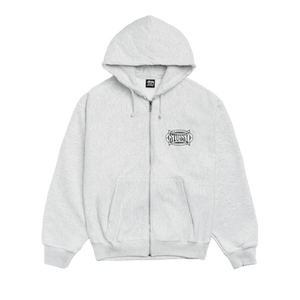 Stussy Champion Oval Zip Hoodie 'Ash Heather'