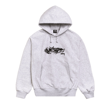 Stussy Fawn Hoodie 'Ash Heather'