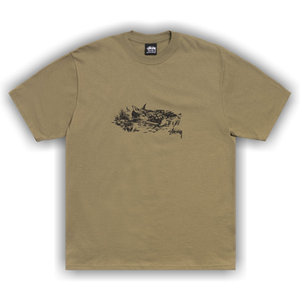 Stussy Fawn Tee 'Army'