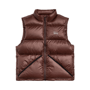 Stussy Micro Ripstop Down Vest 'Brown'