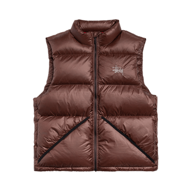 Stussy Micro Ripstop Down Vest 'Brown'