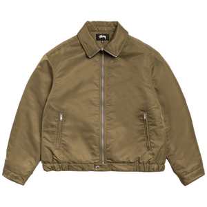 Stussy Pile Lined Zip Jacket 'Olive'
