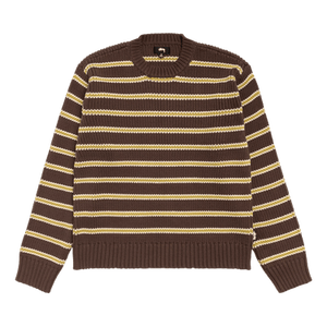 Stussy Stripe Knit Crew 'Forest'