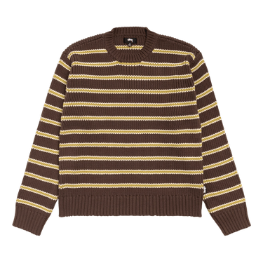 Stussy Stripe Knit Crew 'Forest'