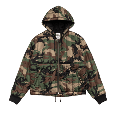 Stussy Quilted Nylon Work Jacket 'Woodland Camo'