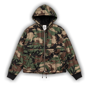 Stussy Quilted Nylon Work Jacket 'Woodland Camo'