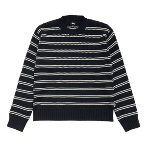 Stussy Stripe Knit Crew 'Ocean'