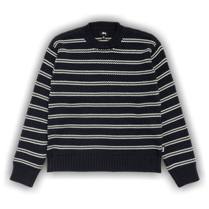 Stussy Stripe Knit Crew 'Ocean'