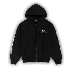 Stussy International Zip Hoodie 'Black'