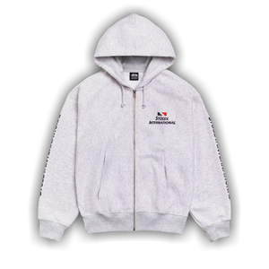 Stussy International Zip Hoodie 'Ash Heather'