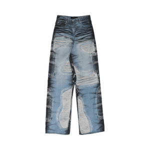 Who Decides War Noir Stripe Wide Leg Jeans 'Blue'
