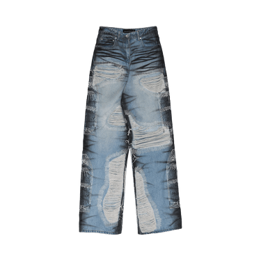 Who Decides War Noir Stripe Wide Leg Jeans 'Blue'