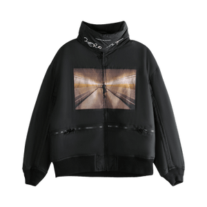 Undercover Men Elastic Hem Cotton Blouson Coat 'Black'