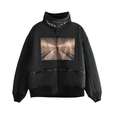 Undercover Men Elastic Hem Cotton Blouson Coat 'Black'