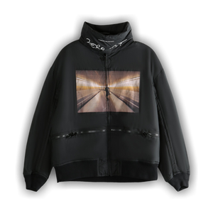 Undercover Men Elastic Hem Cotton Blouson Coat 'Black'