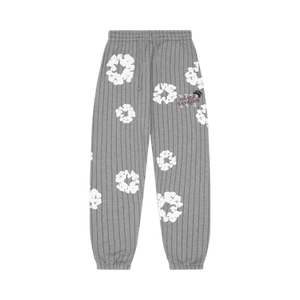 Denim Tears Pinstripe Wreath Sweatpants 'Grey'