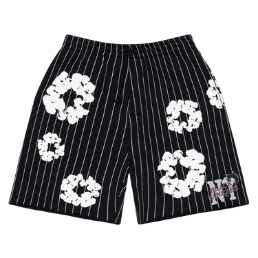 Denim Tears Pinstripe Wreath Sweatshorts 'Black'