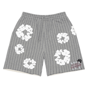 Denim Tears Pinstripe Wreath Sweatshorts 'Grey'
