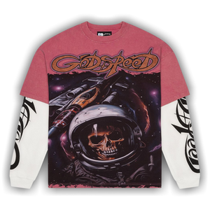 Godspeed Space Traveler Layered T-Shirt 'Pink'