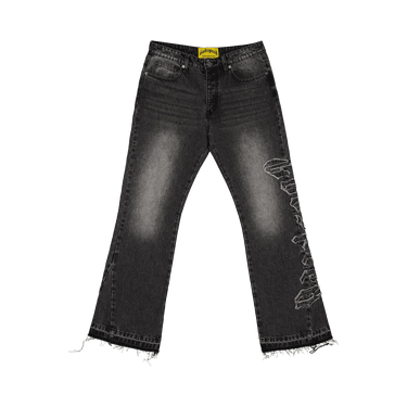 Godspeed OG Logo Flared Denim Stitched 'Grey Wash'
