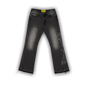 Godspeed OG Logo Flared Denim Stitched 'Grey Wash'