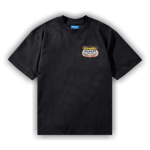 Market Smiley Burnt Rubber T-Shirt 'Pirate Black'