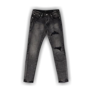 PURPLE BRAND Skinny Plaid Patch 'Black'