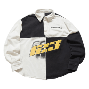 RIVINGTON roi Rebis Meta Rugby Shirt 'Black/White'