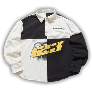 RIVINGTON roi Rebis Meta Rugby Shirt 'Black/White'