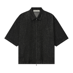 Fear of God Essentials Denim Full Zip Work Shirt 'Vintage Black'