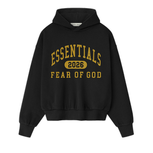 Fear of God Essentials Classic Fleece Hoodie 'Vintage Black'