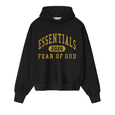 Fear of God Essentials Classic Fleece Hoodie 'Vintage Black'
