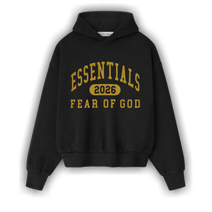 Fear of God Essentials Classic Fleece Hoodie 'Vintage Black'