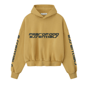 Fear of God Essentials Cropped Relaxed Hoodie 'Canyon'