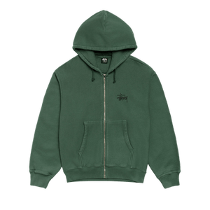Stussy Basic StüSsy Zip Hoodie Pigment Dyed 'Pine'