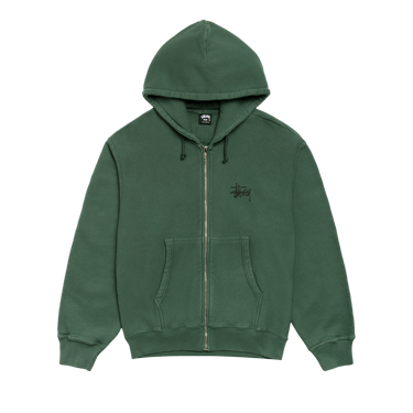 Stussy Basic StüSsy Zip Hoodie Pigment Dyed 'Pine'