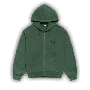 Stussy Basic StüSsy Zip Hoodie Pigment Dyed 'Pine'