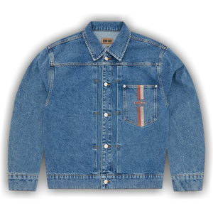 Corteiz Dual Stripe Denim Trucker 'Midwash'