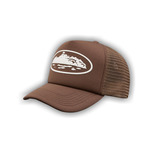 Corteiz Island Puff Print Trucker Hat 'Brown'