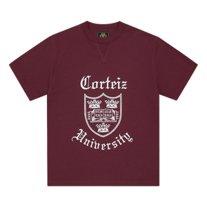 Corteiz Uni Heavyweight Tee 'Burgundy'