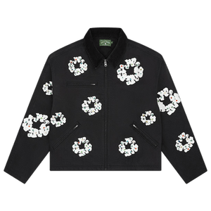 Denim Tears Cotton Wreath Canvas Work Jacket 'Black'