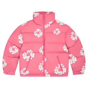 Denim Tears Cotton Wreath Puffer Jacket 'Pink'