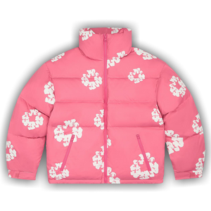 Denim Tears Cotton Wreath Puffer Jacket 'Pink'