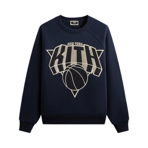 Kith For The New York Knicks Cutoff Nelson Raglan Vintage Crewneck 'Nocturnal'