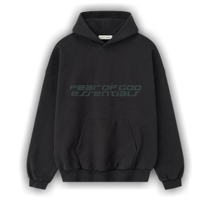 Fear of God Essentials Heavy Fleece 90s Hoodie 'Vintage Black'