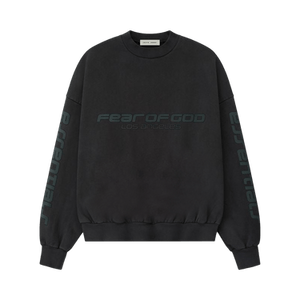 Fear of God Essentials Los Angeles Heavy Fleece Cropped Sweatshirt 'Vintage Black'