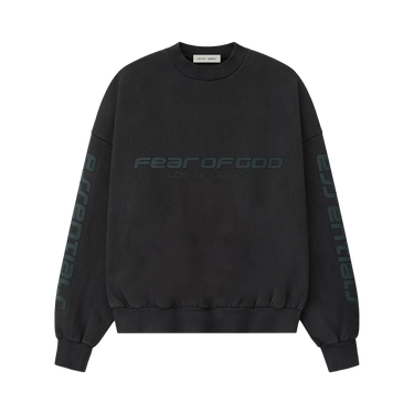 Fear of God Essentials Los Angeles Heavy Fleece Cropped Sweatshirt 'Vintage Black'