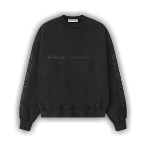Fear of God Essentials Los Angeles Heavy Fleece Cropped Sweatshirt 'Vintage Black'