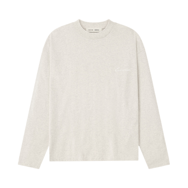 Fear of God Essentials Embroidered Classic Long Sleeve Tee 'Oatmeal Heather'