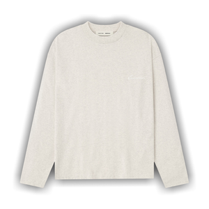 Fear of God Essentials Embroidered Classic Long Sleeve Tee 'Oatmeal Heather'